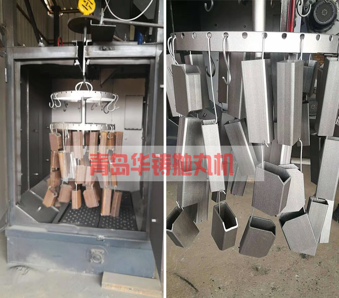 拋丸機(jī)除油漆,除氧化皮效果對比圖 拋丸機(jī)除油漆,除氧化皮效果對比圖