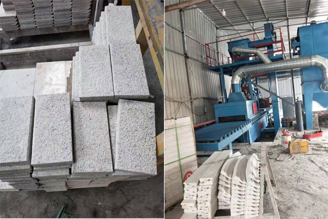 石材拋丸機，石材噴砂機